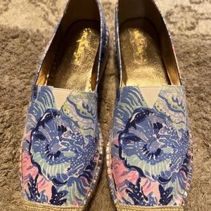 New Lily Pulitzer espadrilles. Beautiful spring multi color. Size 8